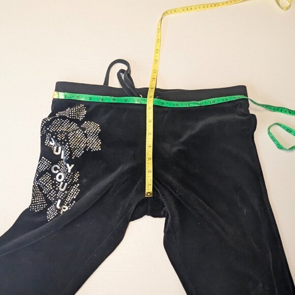 Juicy Couture Size Medium Black Velour Joggers - Picture 12 of 15
